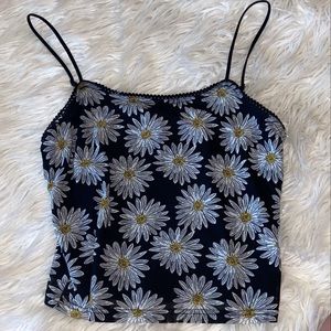 black daisy crop top